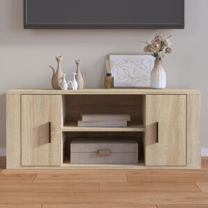 vidaXL TV-benk sonoma eik 100x35x40 cm konstruert tre