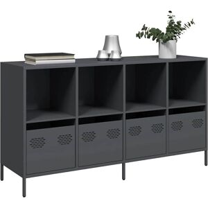 vidaXL Skjenk antrasitt 135x39x73,5 cm kaldvalset stål