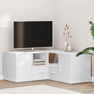 vidaXL Hjørneskap hvit 160x40x45 cm konstruert tre