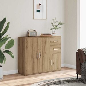 vidaXL Skjenk artisan eik 91x29,5x75 cm konstruert tre