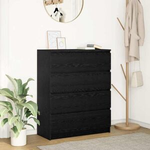 vidaXL Skjenk svart eik 70x34x90 cm konstruert tre