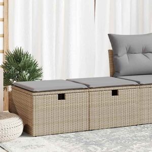 vidaXL Hagesofaer med puter 2 deler beige polyrotting akasie