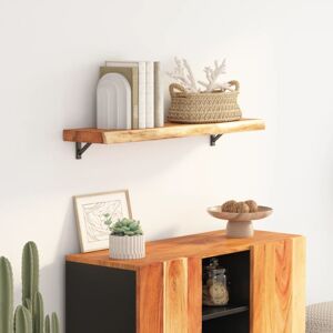 vidaXL Vegghylle 80x30x2,5 cm rektangulær heltre akasie naturlig kant