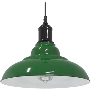 vidaXL Pendellampe høydejusterbar E27 glans grønn Ø 31 cm metall