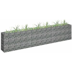vidaXL Gabion høybed galvanisert stål 270x30x60 cm