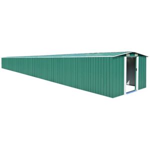 vidaXL Hageskur grønn 257x990x181 cm galvanisert stål