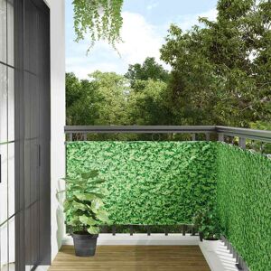 vidaXL Balkongskjerm med planteutseende grønn 300x90 cm PVC