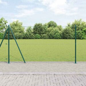 vidaXL Gjerde med innlegg. grønn 1.2 x 10 m PVC-belagt stål