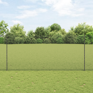 vidaXL Sveist Trådgjerde med 44 U-stolper Grå 1.4x50 m Stål