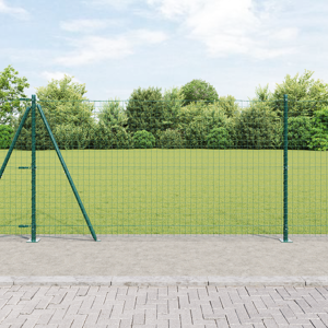 vidaXL Stakittposter med baseplater 52 stk Ø32mm 78,5cm Galvanisert stål