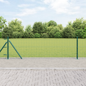 vidaXL Euro-gjerdet med 13 flensede innlegg 0,4x25 m galvanisert stål