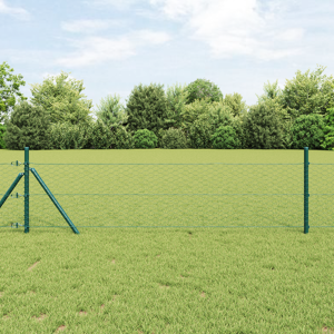 vidaXL Hexagon gjerde Grønn 0.4x100 m Stål