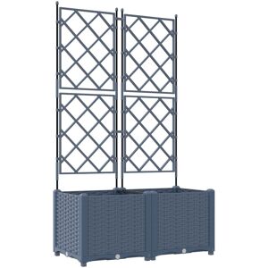 vidaXL Hagepotte med Espalier 2 stk Grå 80x40x143 cm
