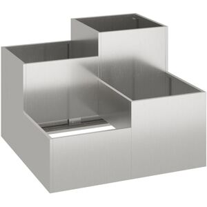 vidaXL Hageplantekasse 100x100x60 cm Rustfritt stål