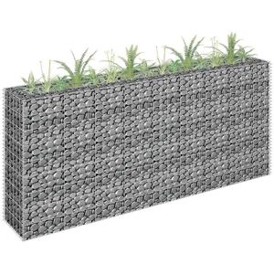 vidaXL Gabion høybed galvanisert stål 180x30x90 cm