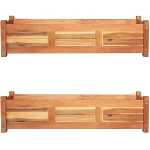 vidaXL Høybed 2 stk akasietre 100x30x25 cm