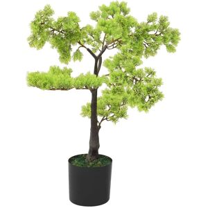 vidaXL Kunstig sypress bonsai med potte 60 cm grønn