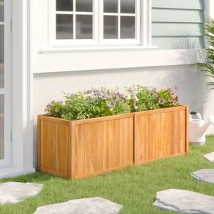 vidaXL Høybed 150x50x50 cm heltre teak