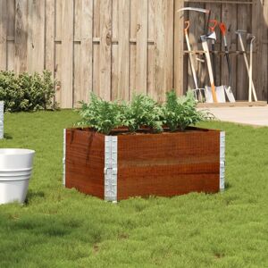 vidaXL Plantekasse brun 80x60 cm heltre furu