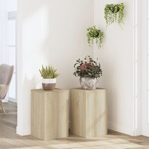 vidaXL Plantestativer 2 stk sonoma eik 30x30x50 cm konstruert tre