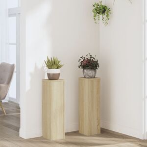 vidaXL Plantestativer 2 stk sonoma eik 17x17x60 cm konstruert tre