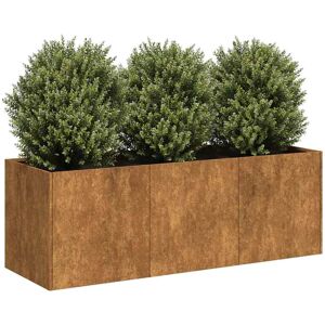 vidaXL Plantekasse Rusty 120x40x40 cm forvitringsstål