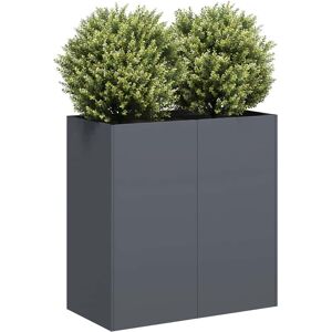 vidaXL Plantekasse antrasitt 80x40x80 cm kaldvalset stål