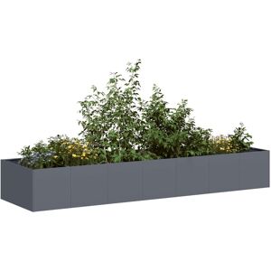 vidaXL Plantekasse antrasitt 280x80x40 cm stål