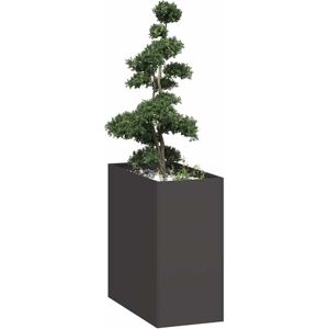 vidaXL Plantekasse svart 40x80x80 cm stål