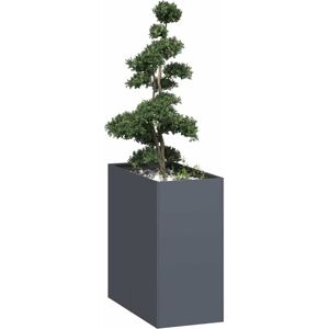 vidaXL Plantekasse antrasitt 40x80x80 cm stål