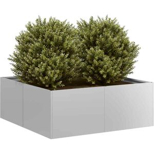 vidaXL Plantekasse 80x80x30 cm galvanisert stål