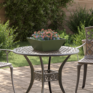 vidaXL Hagebolle Plantekasser 5 stk Olivengrønn 40x40x15 cm av stål
