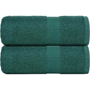 vidaXL Gjestehåndklær 2 stk grønn 30x50 cm 360 g/m2 100 % bomull