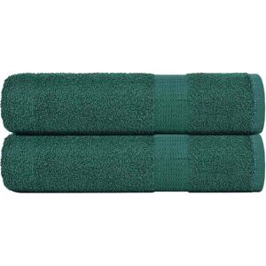 vidaXL Dusjhåndklær 2 stk grønn 70x140 cm 360 g/m2 100 % bomull