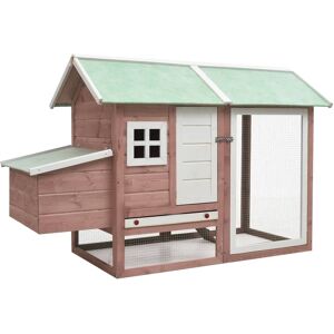 vidaXL Kyllingbur mocca 170x81x110 cm heltre furu og gran