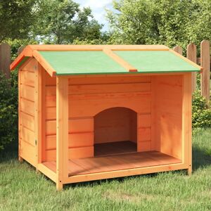 vidaXL Hundekennel brun 96x87x80,5 cm heltre furu