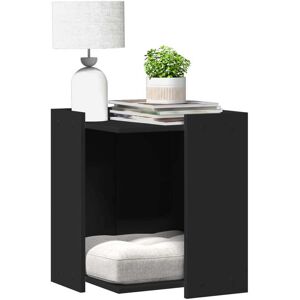 vidaXL Skap til kattetoalett svart 42x42x51 cm konstruert tre