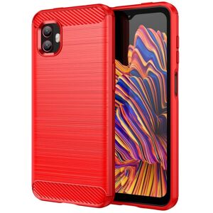 EIDERWOOD Samsung Galaxy Xcover 6 Pro Brushed Carbon Deksel - Rød