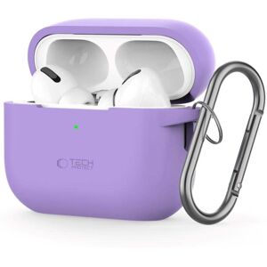 Tech-Protect Apple AirPods Pro (1. & 2. Gen) Silikon Deksel med Karabinkrok - Lilla