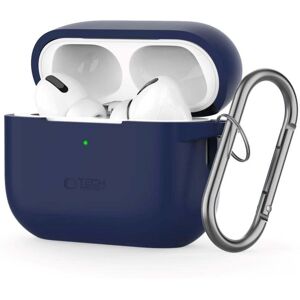 Tech-Protect Apple AirPods Pro (1. & 2. Gen) Silikon Deksel med Karabinkrok - Mørk Blå
