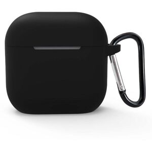 INCOVER Apple AirPods (4. Gen.) Silikondeksel med Karabinkrok - Svart