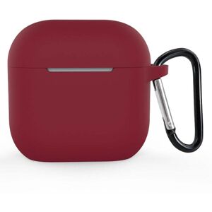 INCOVER Apple AirPods (4. Gen.) Silikondeksel med Karabinkrok - Mørkrød