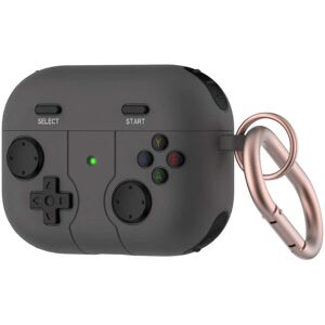 INCOVER Apple Airpods Pro 2nd Gen (2022) Silikondeksel med Karabinkrok - Spillkontroller - Svart