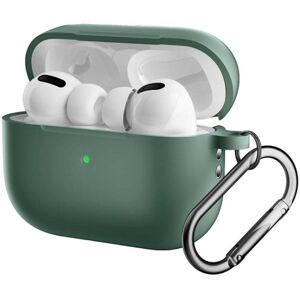 INCOVER Apple Airpods Pro 2nd Gen (2022) Silikondeksel med Karabinkrok - Grøn