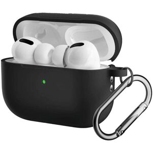 INCOVER Apple Airpods Pro 2nd Gen (2022) Silikondeksel med Karabinkrok - Sort