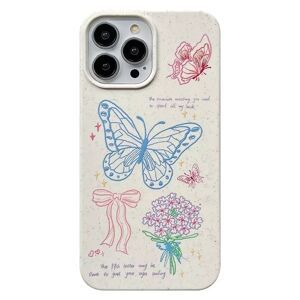 INCOVER iPhone 14 Pro Fleksibelt Plast Deksel m. Motiv - Sommerfugler og Blomster