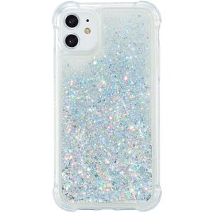 INCOVER iPhone 12 / 12 Pro Plastikkdeksel m. Glitter - Gjennomsiktig / Sølv