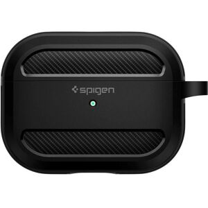 Spigen Rugged Armor Apple Airpods Pro Charging Case m. Karabinkrok - Svart