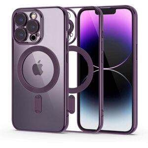 iPhone 14 Pro Tech-Protect MagShine Deksel - MagSafe Kompatibel - Gjennomsiktig / Fiolett