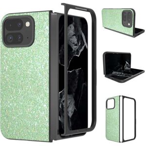 EIDERWOOD Google Pixel 9 Pro Fold (5G) Kunstskinn Glitter Deksel - Grønn